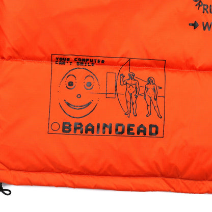 Brain Dead x The North Face Down Jacket "Orange-Black"