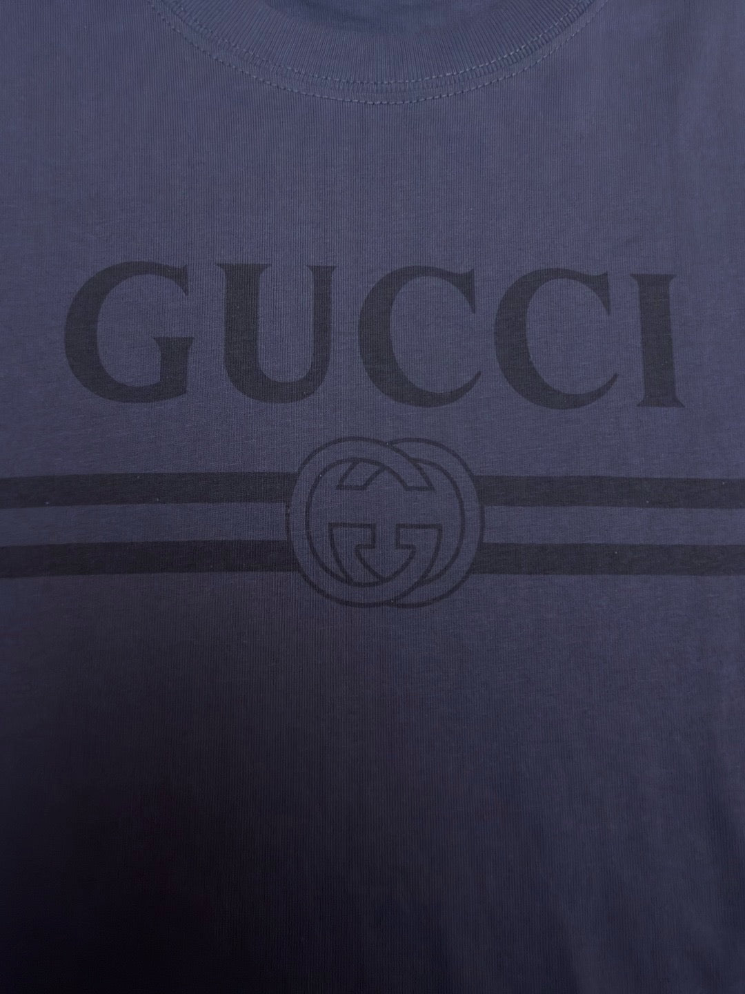 Gucci Cotton Jersey T-shirt with Devoré Detail "Grey"