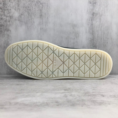 Prada triangle-Logo Leather Loafer "Black Matte"