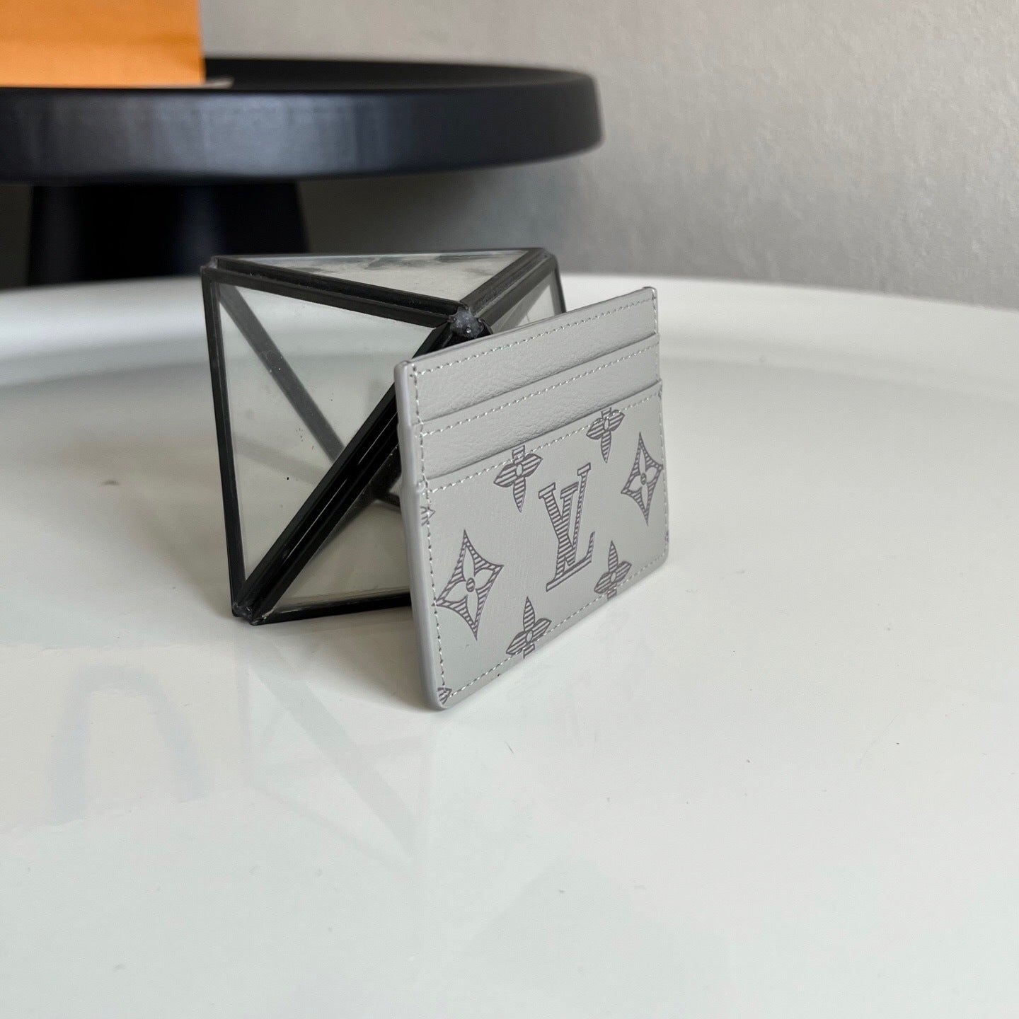 Louis Vuitton Double Card Holder "Shadow Leather"