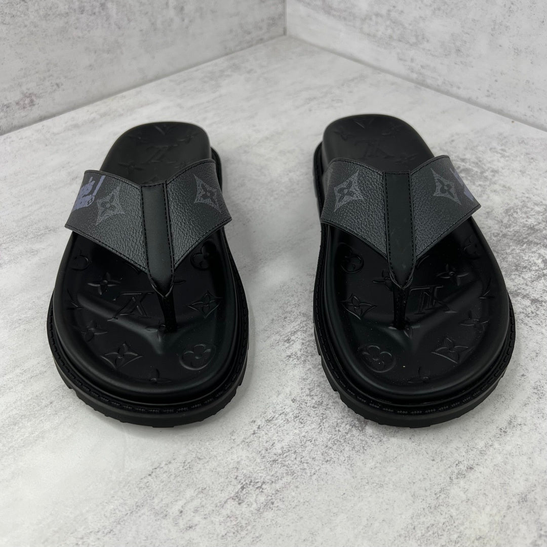 Louis Vuitton Flip-Flops "Black-Grey"