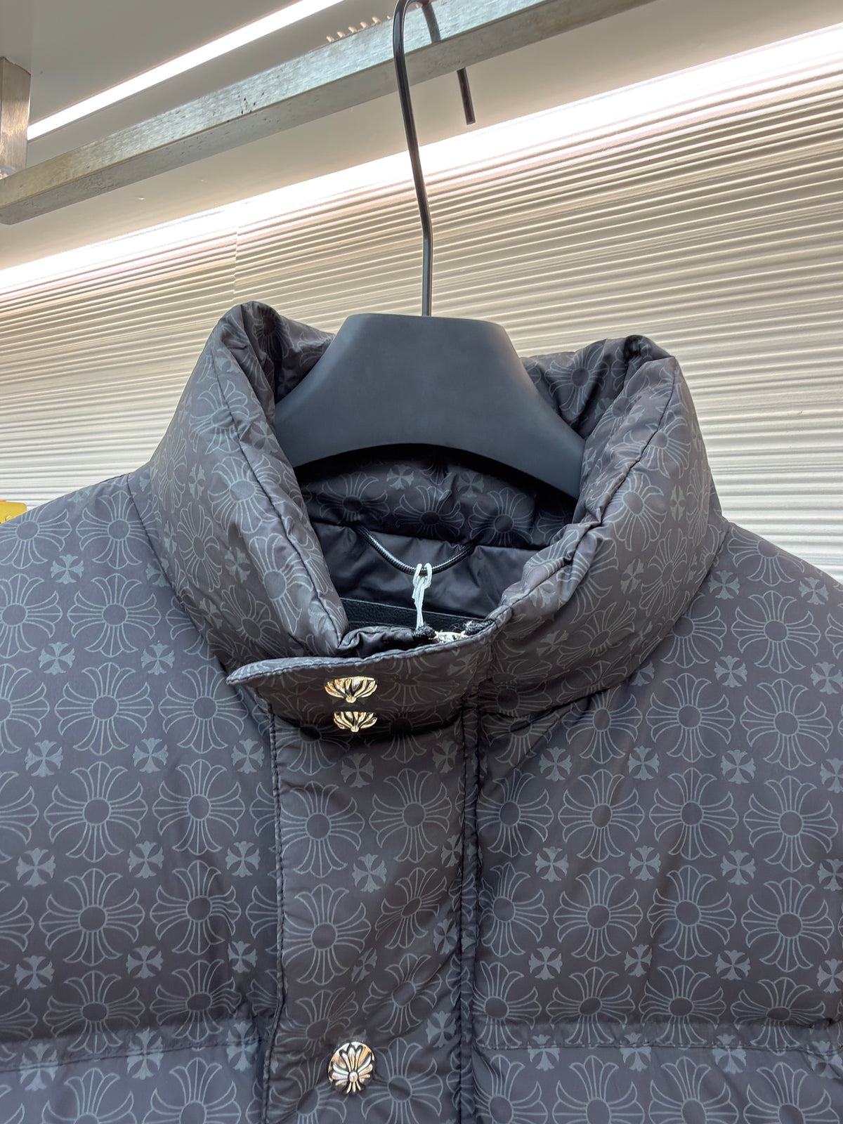 Chrome Hearts Monogram Print Down Puffer Jacket "Charcoal"