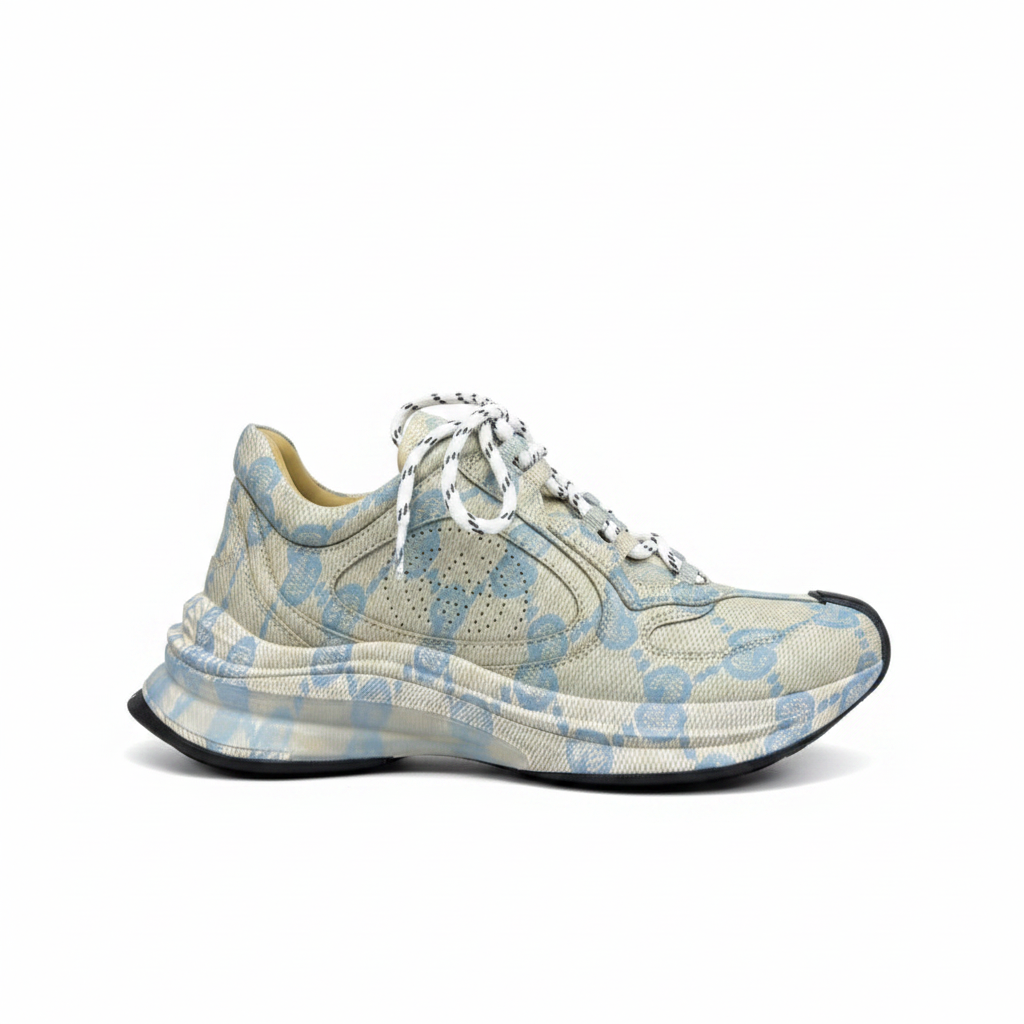 Gucci Run "Beige-Blue Monogram"