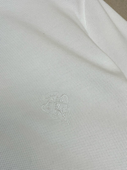 Gucci Cotton Piquet Polo Shirt with Embroidery "White"
