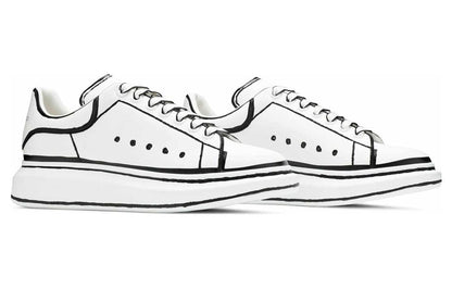 Alexander McQueen Oversized "White-Black Outline"