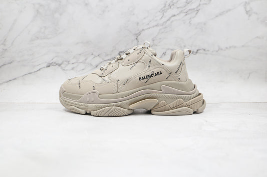 Balenciaga Triple S "Beige-All Over Logo"