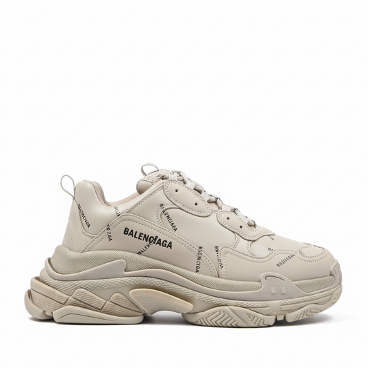 Balenciaga Triple S "Beige-All Over Logo"