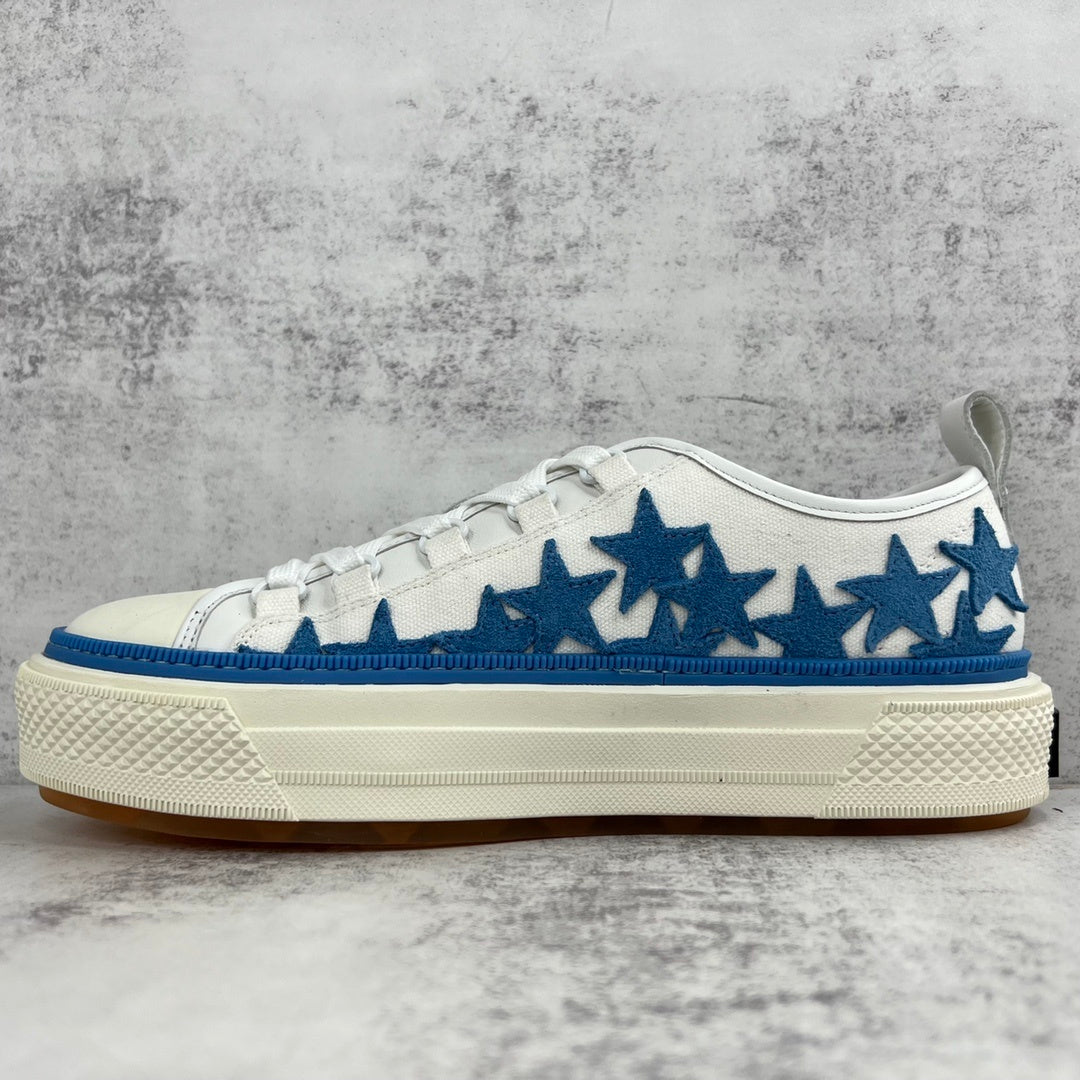 Amiri Court Low "White-Blue Stars"