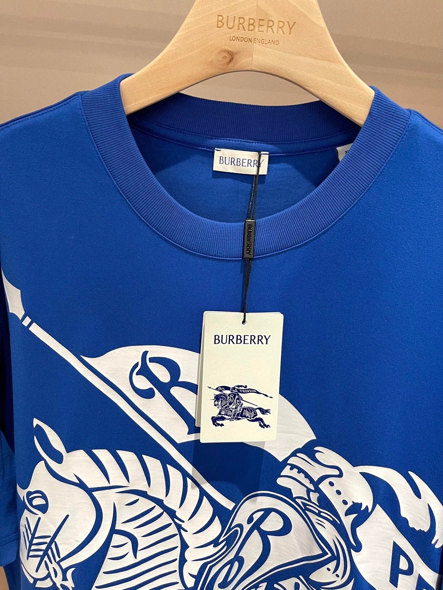 Burberry EKD Cotton T-Shirt "Blue"