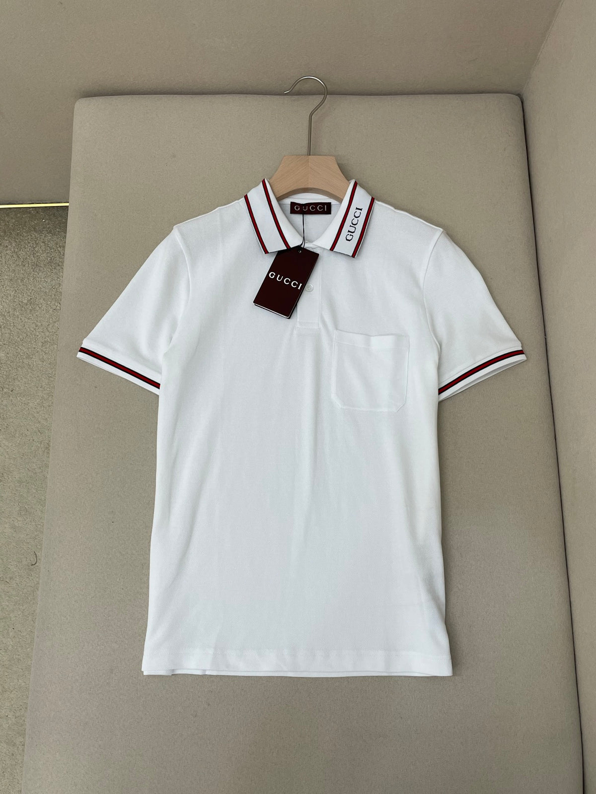 Gucci Cotton Piquet Polo Shirt "White"