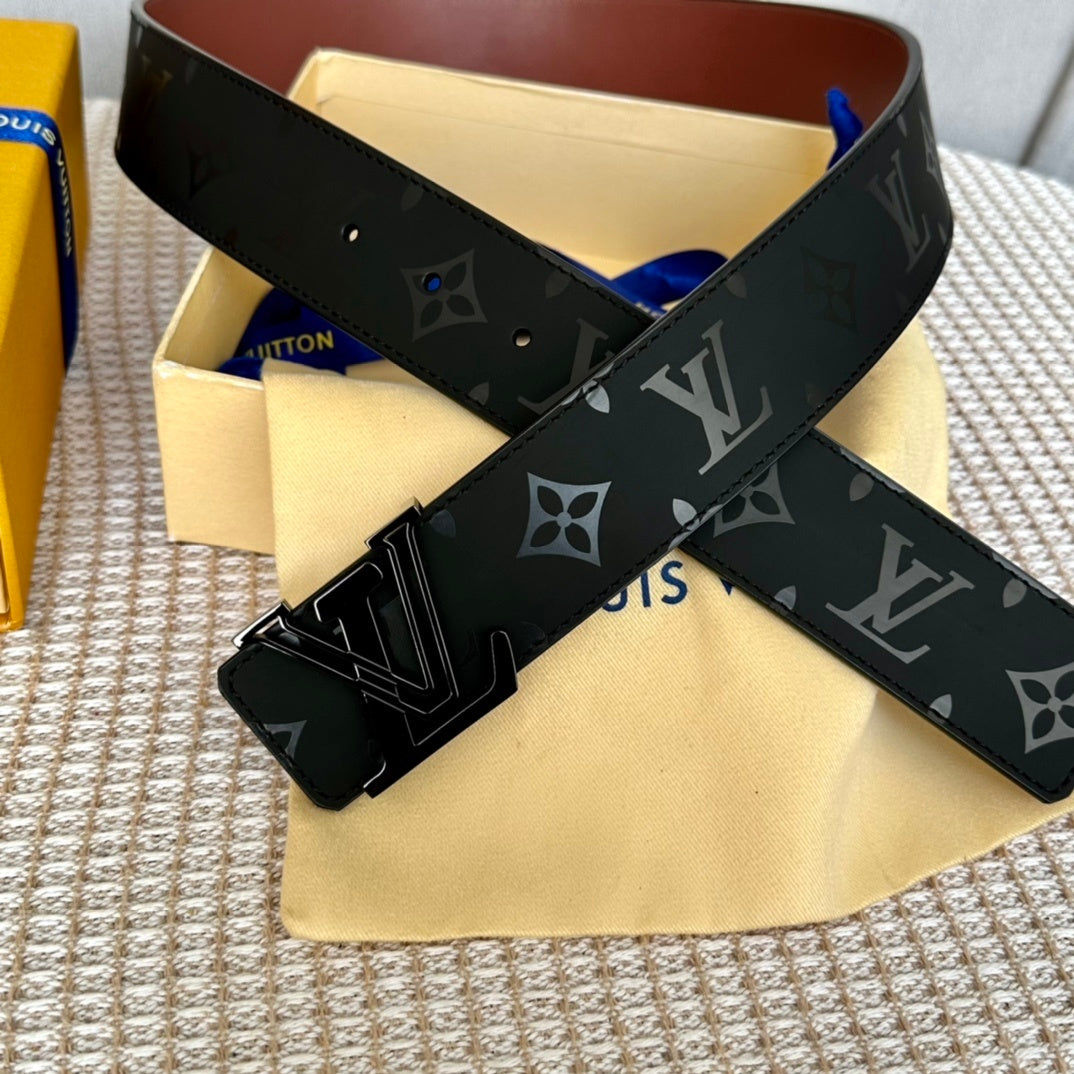 Louis Vuitton Reversible Dimension Leather Belt "Black" and "Brown"