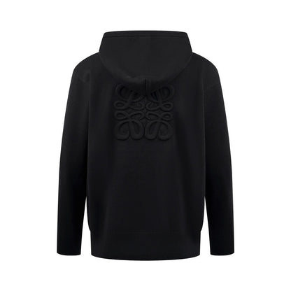 Loewe Anagram Zip-up Hoodie "Black"