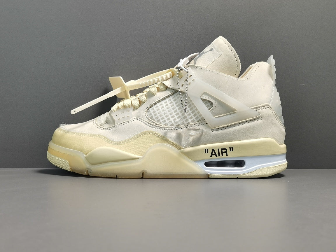 Off-White x Air Jordan 4 Retro SP "Sail"