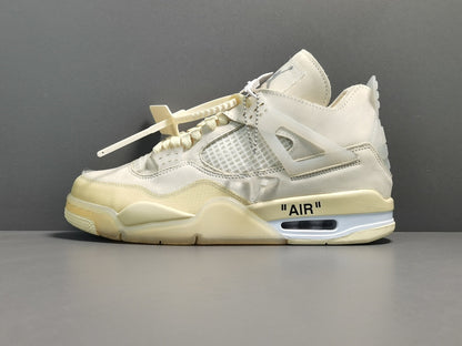 Off-White x Air Jordan 4 Retro SP "Sail"