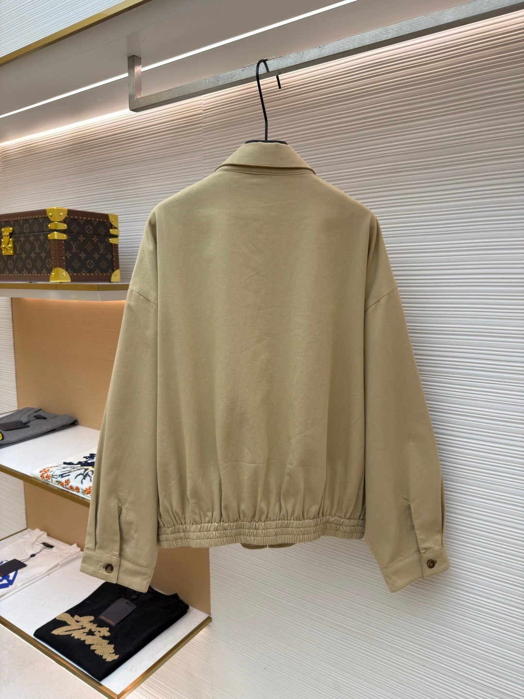 Miu Miu Light Denim Blouson Jacket "Beige"