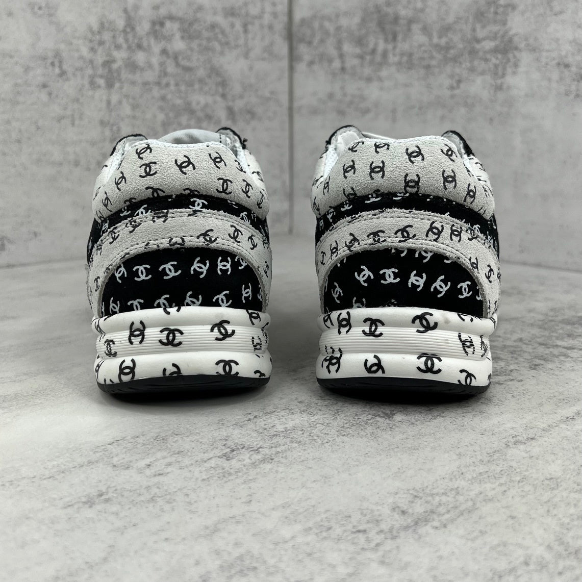 Chanel 22A "White-Black All Over Logo"