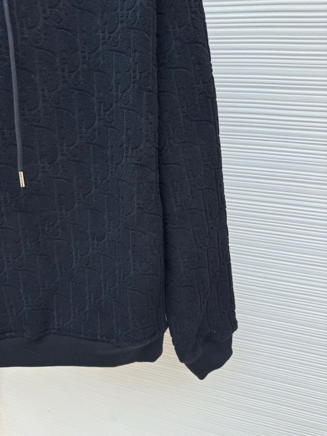 Dior Oblique Hooded Sweatshirt "Navy Blue Cotton Fleece"