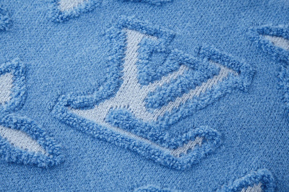 Louis Vuitton Textured Cotton Crewneck "Sky Blue"