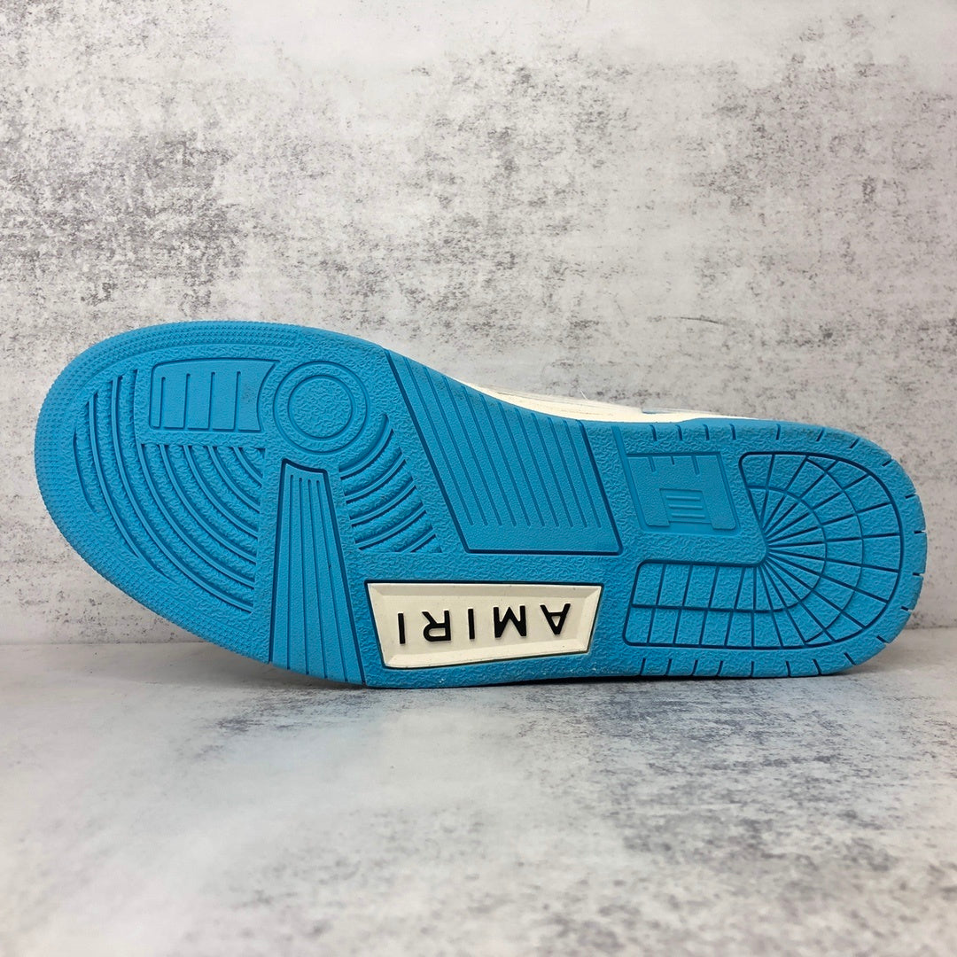 Amiri Skel Top Low "White-Blue"