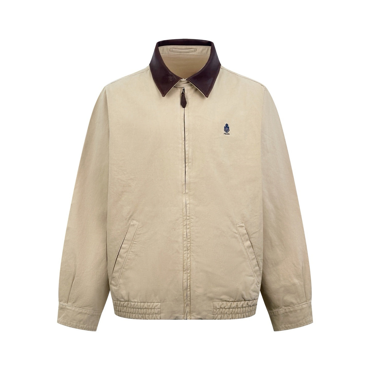 Prada Cotton Jacket with Leather Details "Cord"