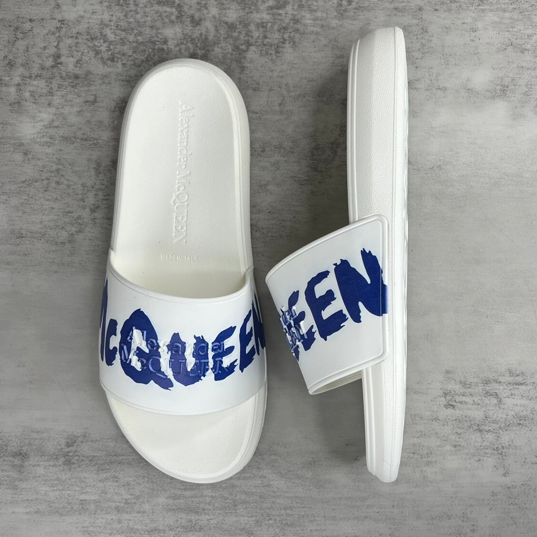 Alexander McQueen Slides "White-Blue"