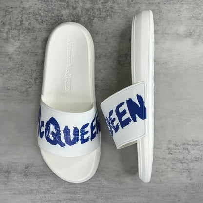 Alexander McQueen Slides "White-Blue"