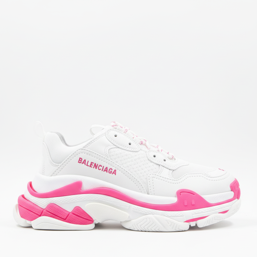 Balenciaga Triple S "White-Fluo Pink"