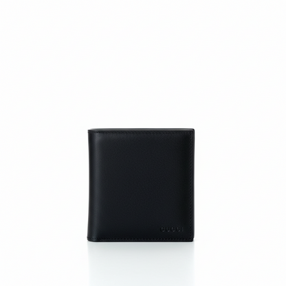 Gucci GG Emblem Bi-Fold Embossed Leather Wallet