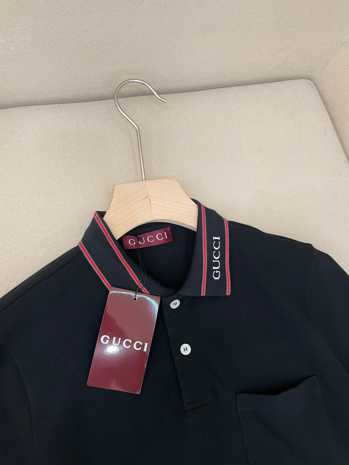 Gucci Cotton Piquet Polo Shirt "Black"