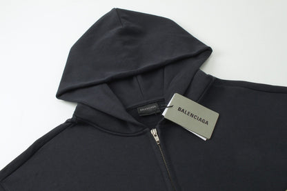 Balenciaga Zip-Up Hoodie "Black-Red"