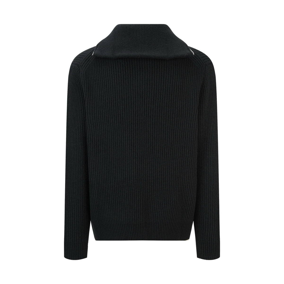 Moncler Logo Rib Wool Turtleneck "Black"
