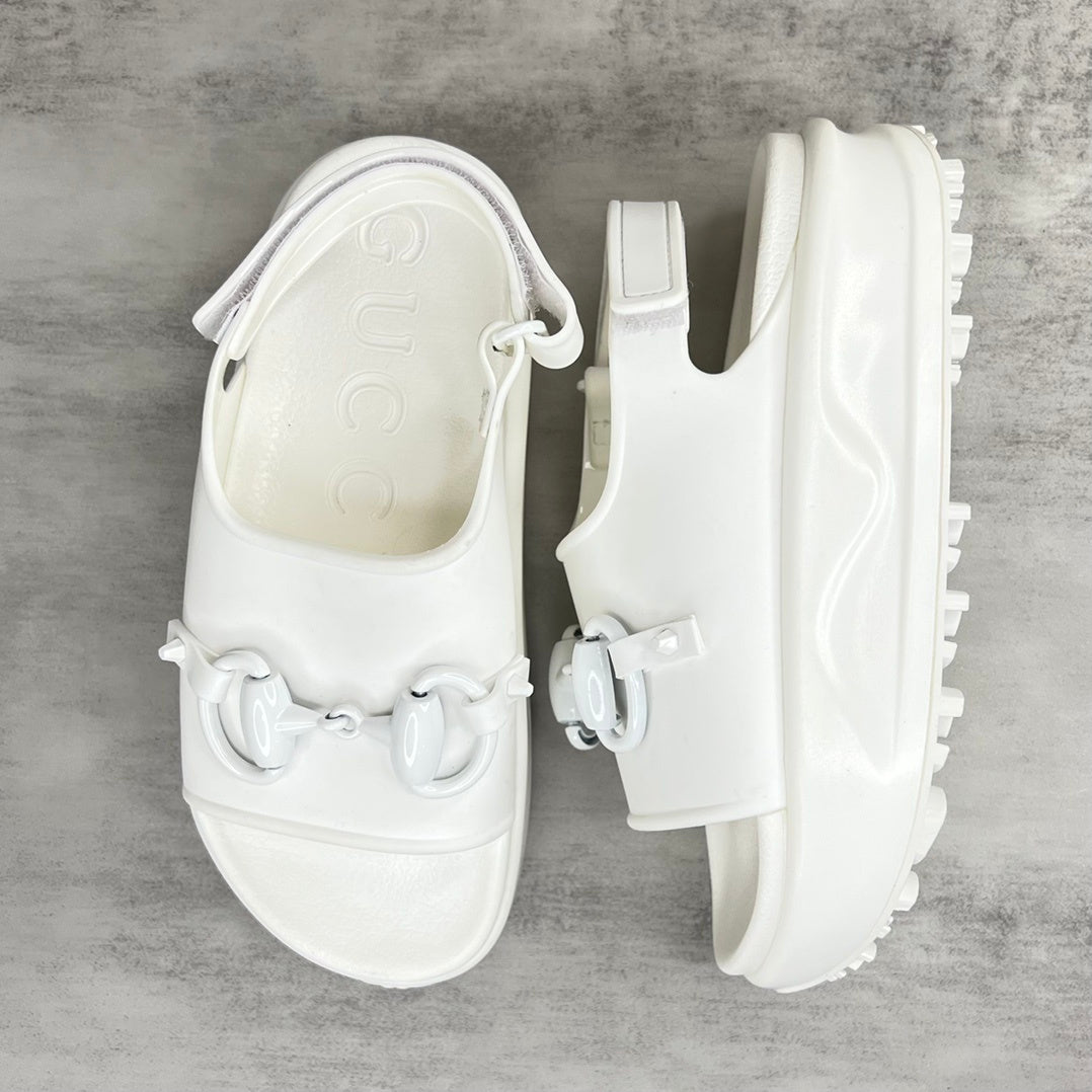 Gucci Horsebit Sandals "White"