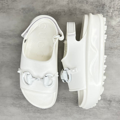 Gucci Horsebit Sandals "White"