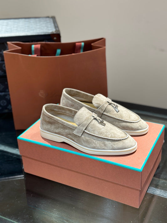 Loro Piana Charm Walk Loafers "Grey"