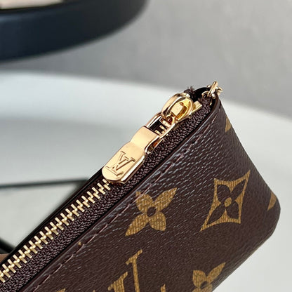 Louis Vuitton Key Pouch "Monogram Eclipse Canvas"