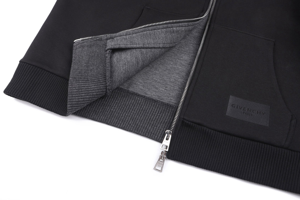 Givenchy Couture Seam Zipped Hoodie "Black"