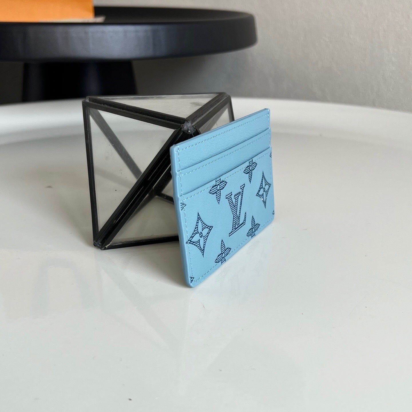 Louis Vuitton Double Card Holder "Shadow Leather"
