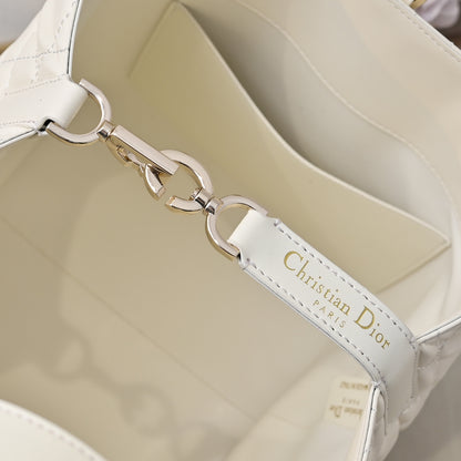 Dior Small Dior Toujours Vertical Tote Bag "Latte Macrocannage Calfskin"
