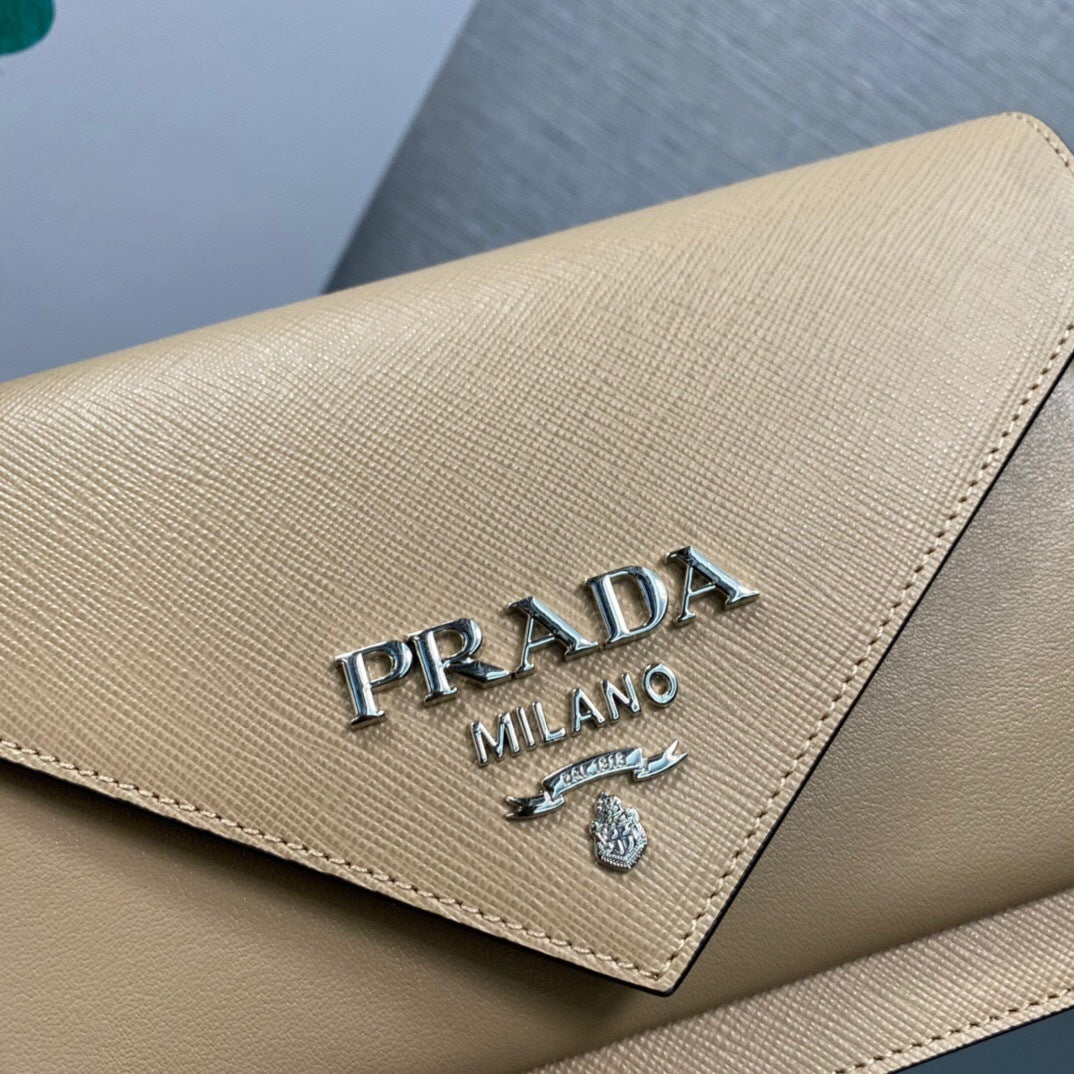 Prada Saffiano Leather Mini Envelope Bag
