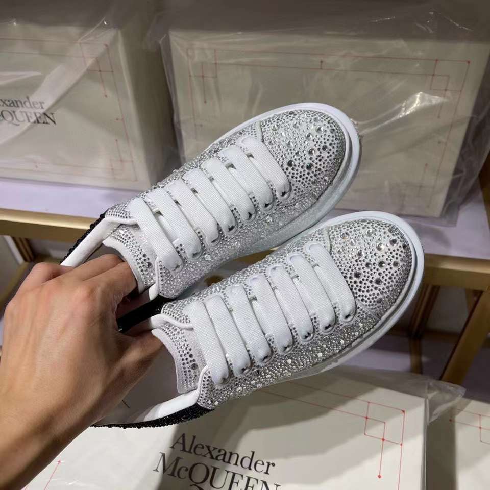 Alexander McQueen Oversized "Crystal Embellished White"