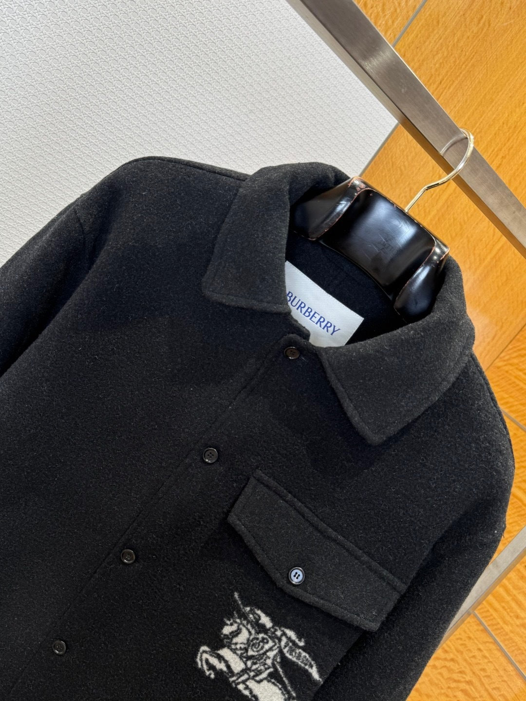 Burberry EKD Wool Overshirt "Black"