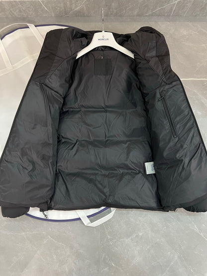 Moncler Fusain Hooded Short Down Jacket "Black"