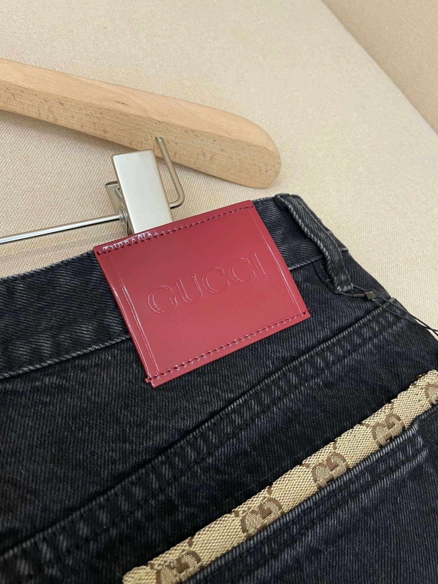 Gucci Washed Cotton Denim Trousers