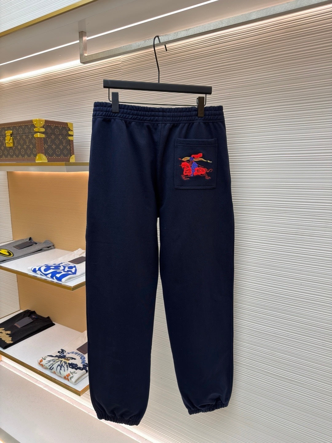 Burberry Cotton Jogging Pants "Navy Blue"
