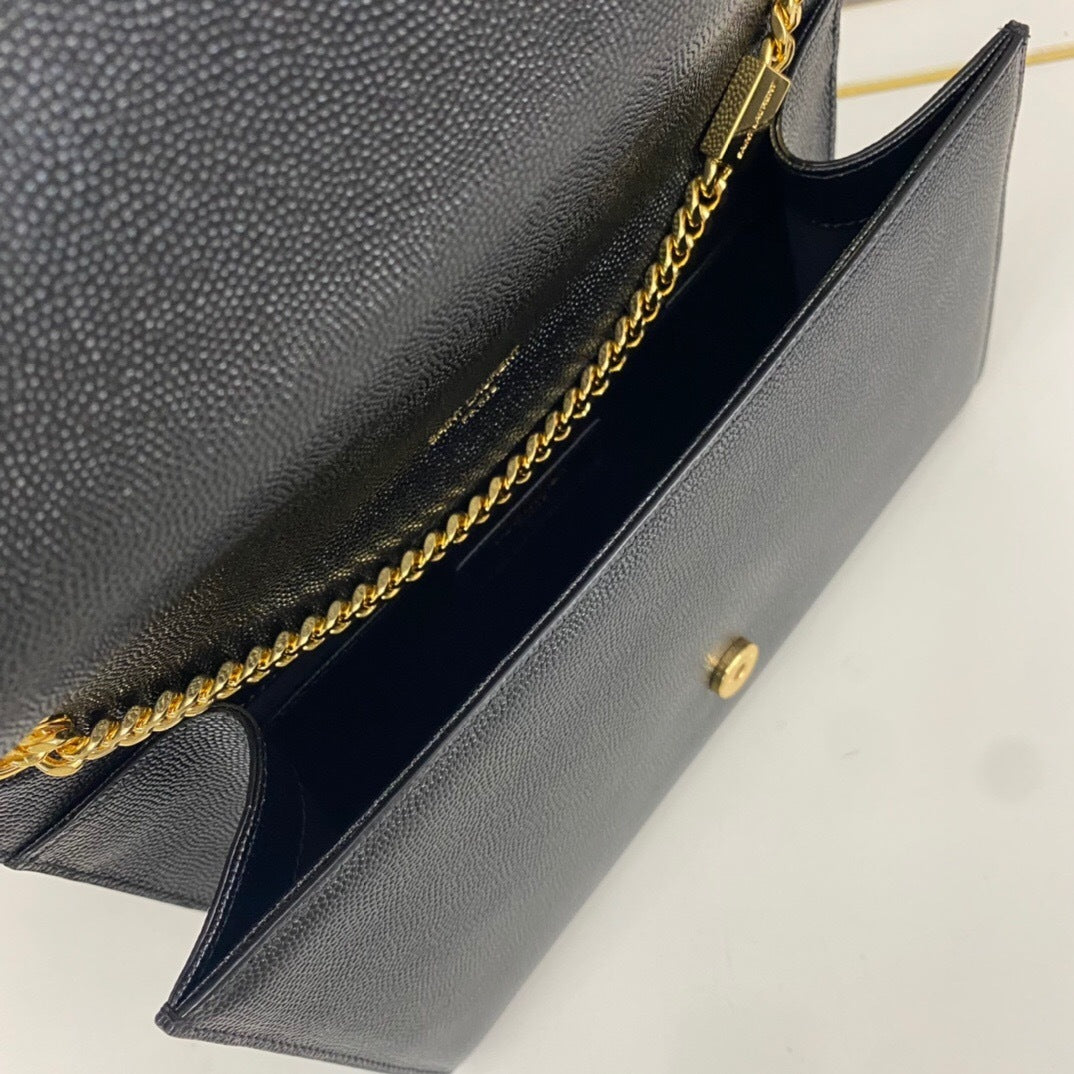 Saint Laurent Kate Medium in Grain De Poudre Embossed Leather
