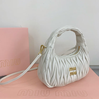 Miu Miu Wander Matelassé Nappa Leather Hobo Bag