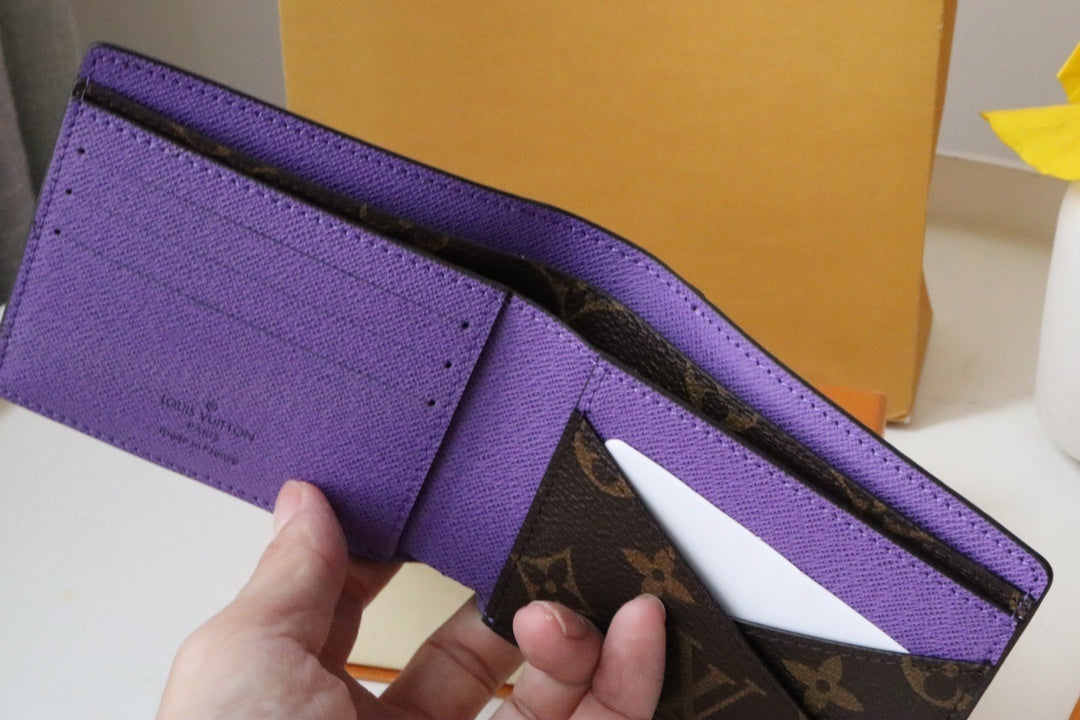 Louis Vuitton Multiple Wallet "Monogram Macassar Canvas"