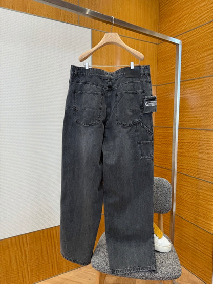 Dior CD Box Carpenter Jeans "Gray Cotton Twill"