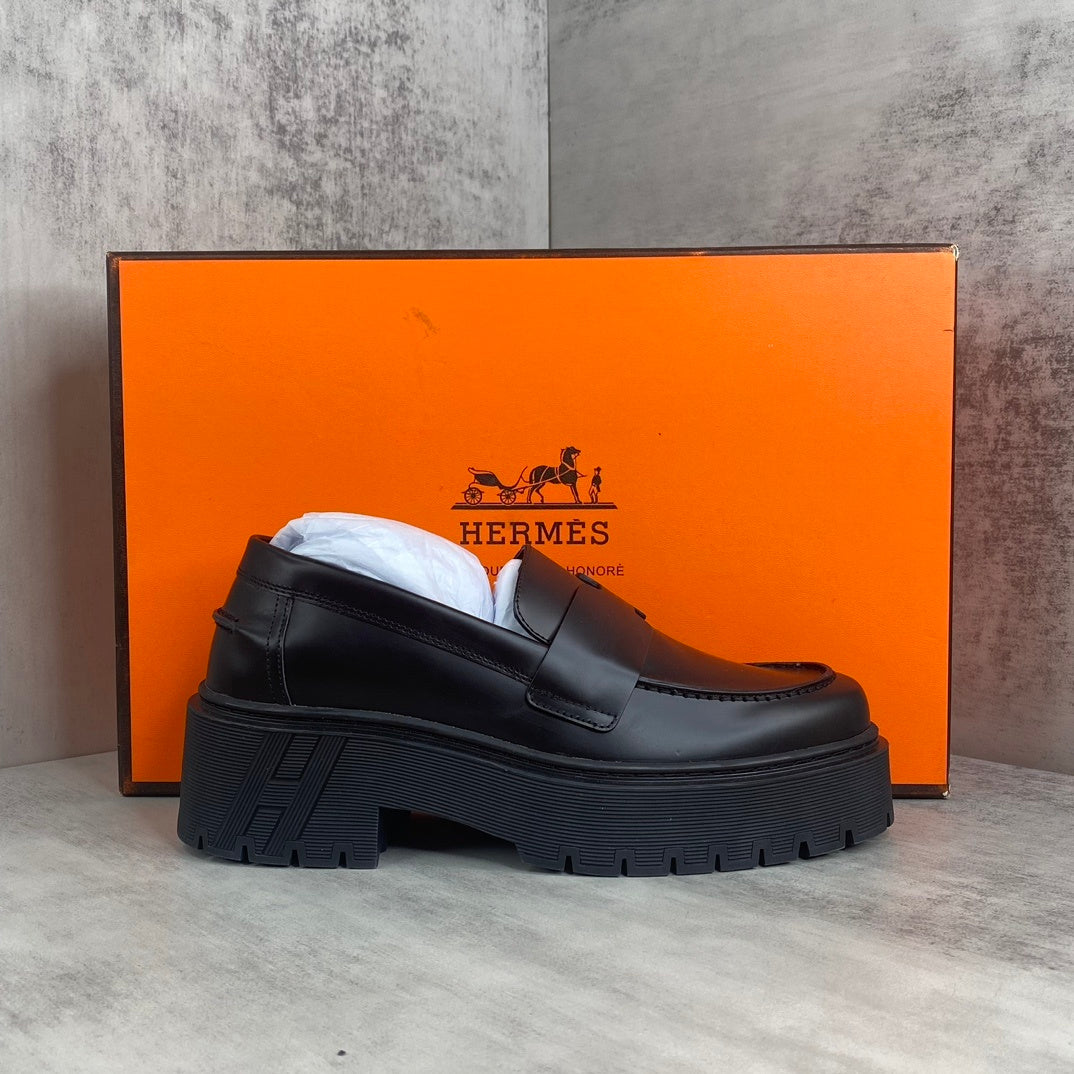 Hermes Leather Loafers "Black"