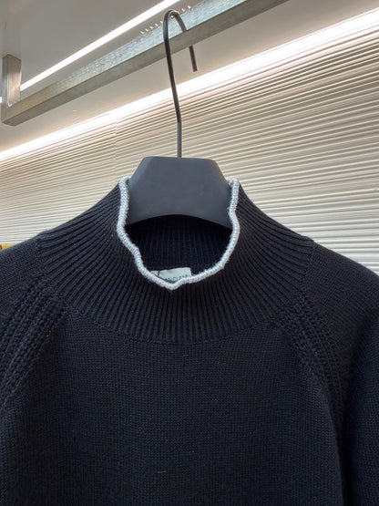 Moncler Alpaca & Wool Blend Turtleneck Sweater "Black"